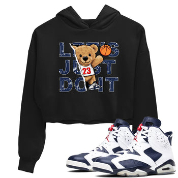 6s White And Midnight Navy shirts to match jordans Rip Out Bear sneaker match tees Air Jordan 6 White And Midnight Navy SNRT Sneaker Release Tees unisex cotton Black 1 Crop Shirts