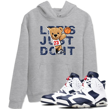 6s White And Midnight Navy shirts to match jordans Rip Out Bear sneaker match tees Air Jordan 6 White And Midnight Navy SNRT Sneaker Release Tees unisex cotton Heather Grey 1 crew neck shirts