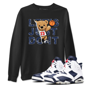 6s White And Midnight Navy shirts to match jordans Rip Out Bear sneaker match tees Air Jordan 6 White And Midnight Navy SNRT Sneaker Release Tees unisex cotton Black 1 crew neck shirts