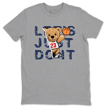 6s White And Midnight Navy shirts to match jordans Rip Out Bear sneaker match tees Air Jordan 6 White And Midnight Navy SNRT Sneaker Release Tees unisex cotton Heather Grey 2 crew neck shirts