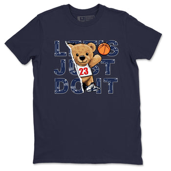 6s White And Midnight Navy shirts to match jordans Rip Out Bear sneaker match tees Air Jordan 6 White And Midnight Navy SNRT Sneaker Release Tees unisex cotton Navy 2 crew neck shirts