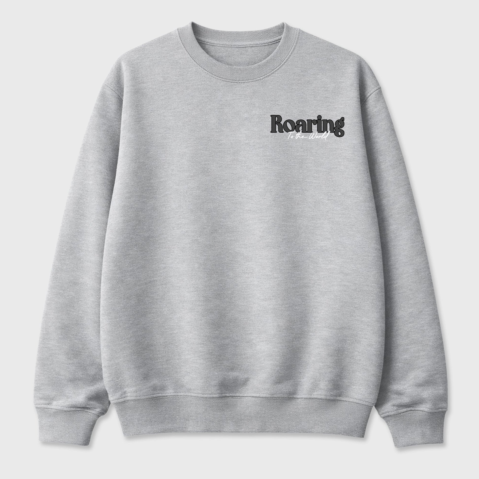 Roaring To the World sneaker match t-shirt styled to complete your fit with the sneakers, shown in Heather Grey.