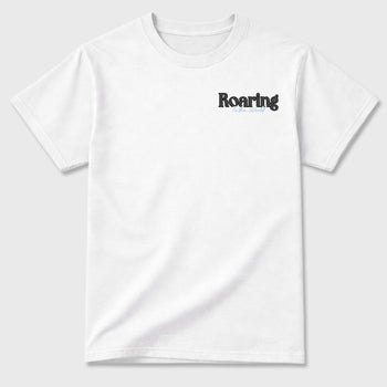 Roaring To the World sneaker match t-shirt styled to complete your fit with the sneakers, shown in White.