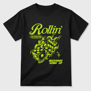 Sneaker match tees – Sneaker Tees To Match Air Foamposite Pro Black Shoes – Rollin Numbers Tee Black 2