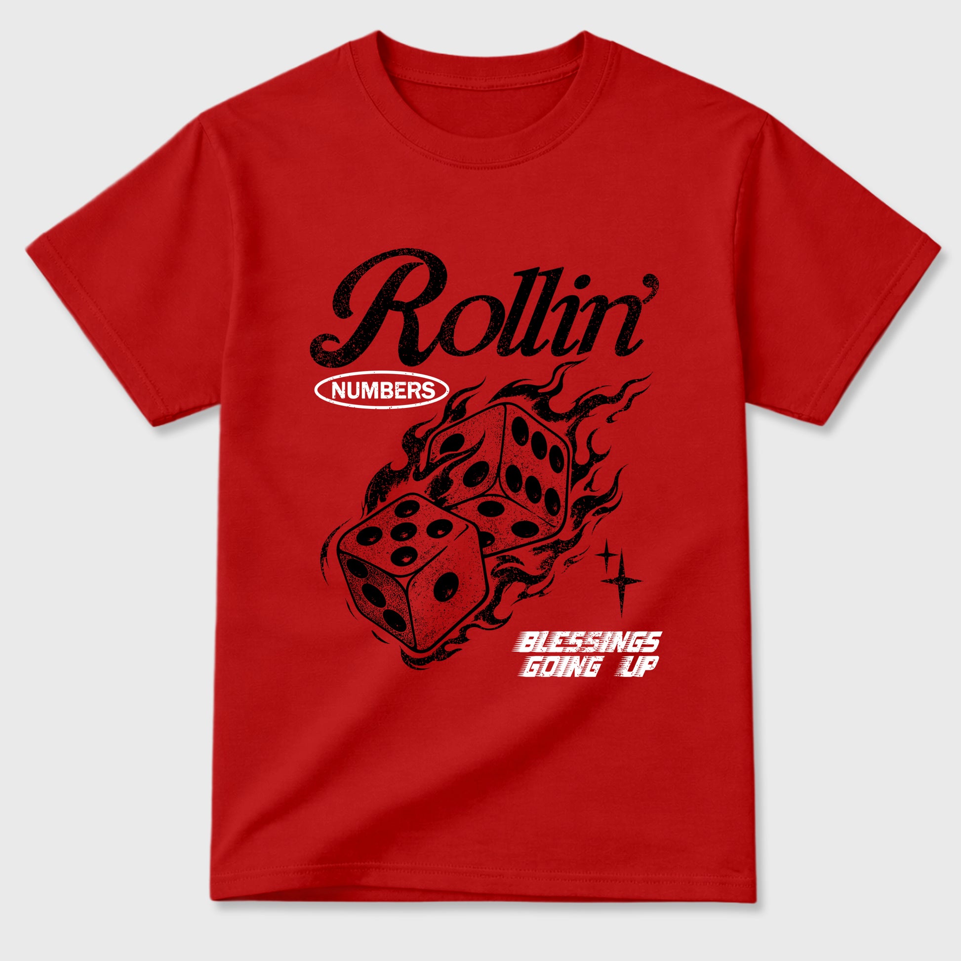 Sneaker match tees – Sneaker Tees To Match Air Jordan 1 Banned Shoes – Rollin Numbers Tee Red 2