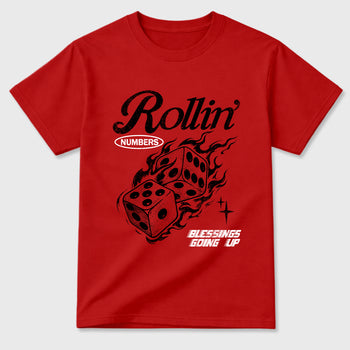 Sneaker match tees – Sneaker Tees To Match Air Jordan 1 Banned Shoes – Rollin Numbers Tee Red 2