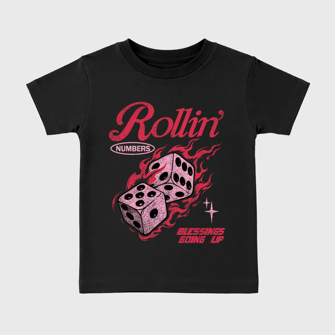 Perfect Sneakerhead Fashion Outfits – Sneaker Tees To Match Air Jordan 1 Low OG x Travis Scott Tropical Pink Shoes – Rollin numbers Kids Graphic T-Shirt Black 2