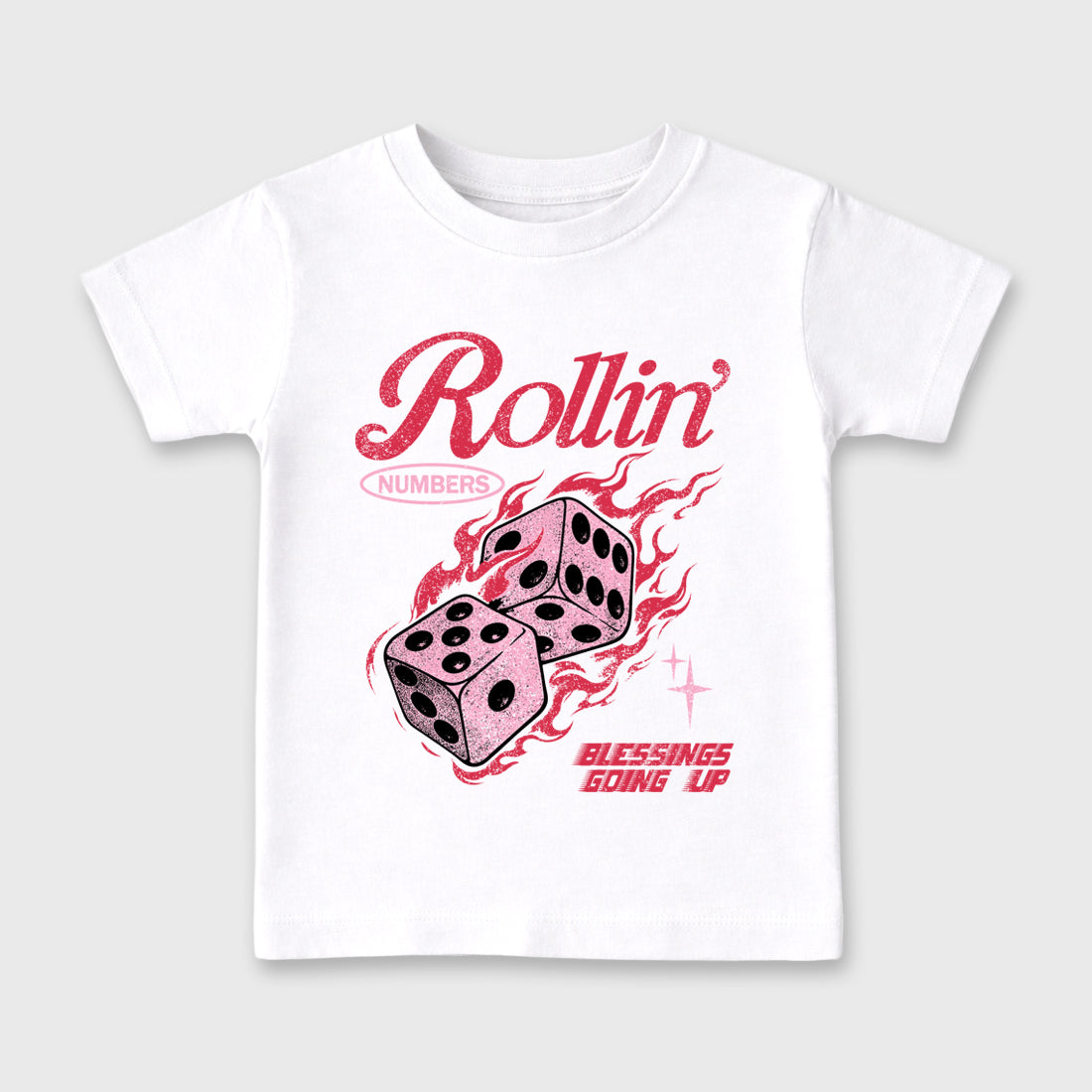 Perfect Sneakerhead Fashion Outfits – Sneaker Tees To Match Air Jordan 1 Low OG x Travis Scott Tropical Pink Shoes – Rollin numbers Kids Graphic T-Shirt White 2