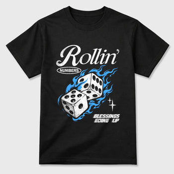 Sneaker match tees – Sneaker Tees To Match Air Jordan 11 University Blue Shoes – Rollin Numbers Tee Black 2