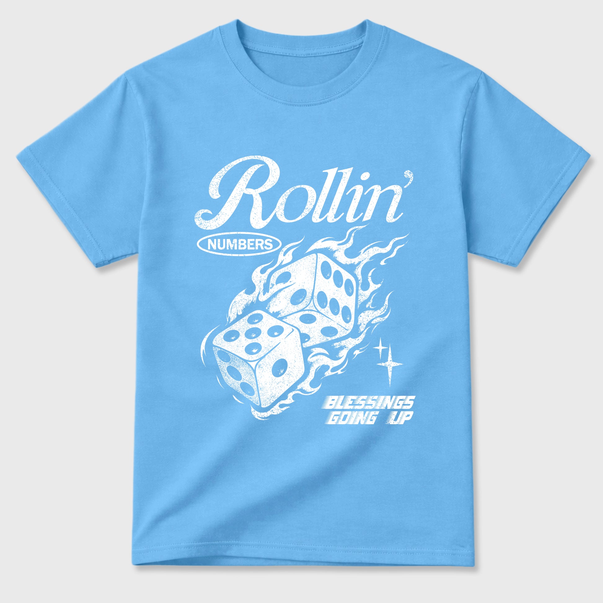Sneaker match tees – Sneaker Tees To Match Air Jordan 11 University Blue Shoes – Rollin Numbers Tee Carolina Blue 2