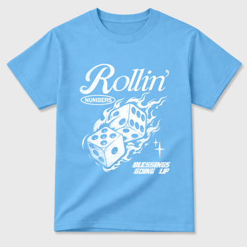 Sneaker match tees – Sneaker Tees To Match Air Jordan 11 University Blue Shoes – Rollin Numbers Tee Carolina Blue 2