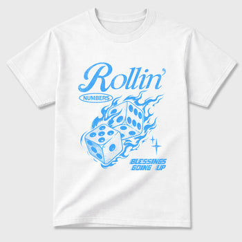 Sneaker match tees – Sneaker Tees To Match Air Jordan 11 University Blue Shoes – Rollin Numbers Tee White 2