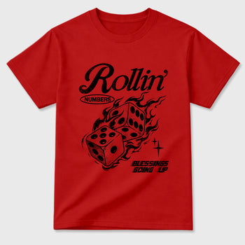 Sneakerfit Streetwear outfit, Sneaker Tees To Match Air Jordan 12 Bloodline – Rollin Numbers Graphic Tee Red 2