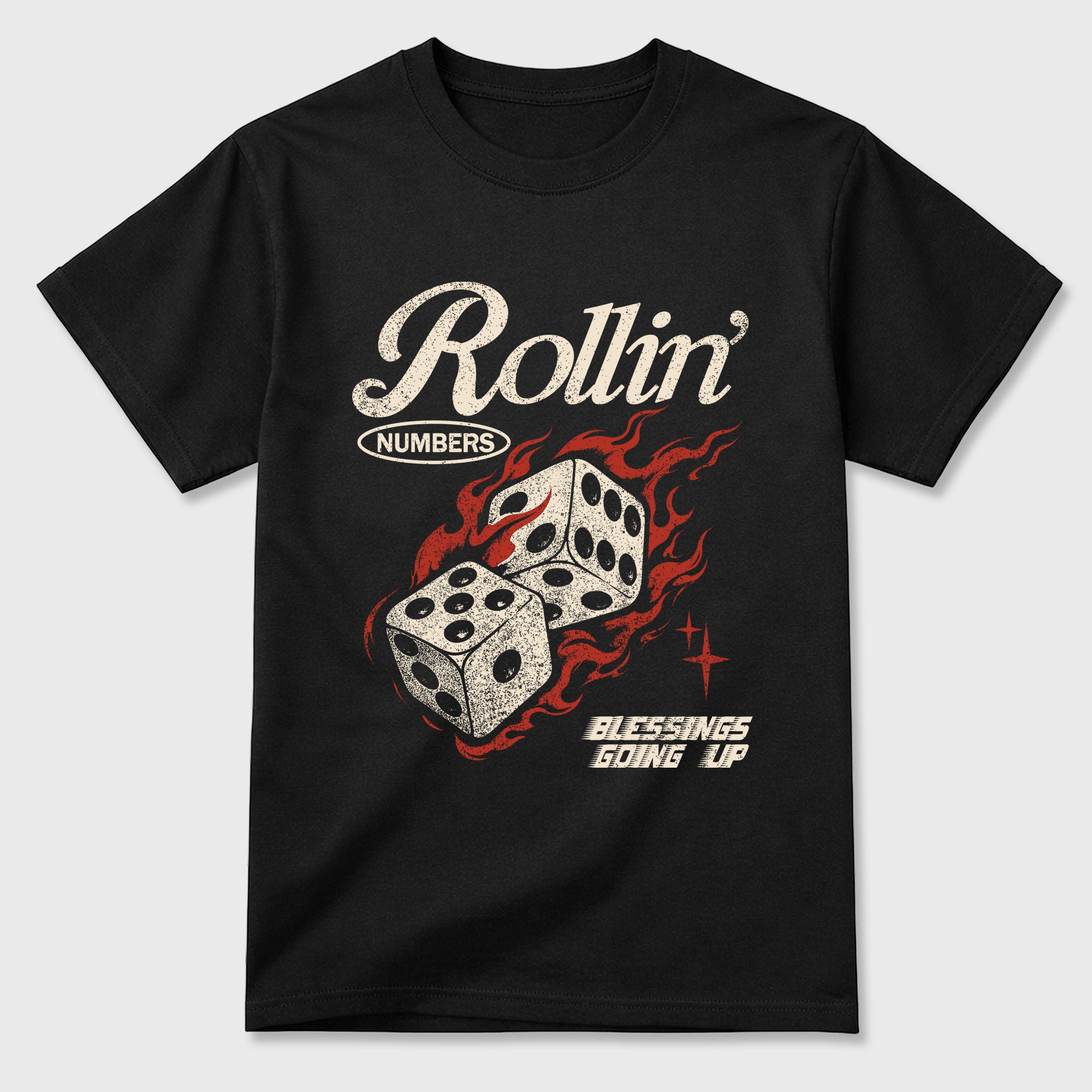 Sneaker match tees – Sneaker Tees To Match Air Jordan 4 Brick After Brick Shoes – Rollin Numbers Tee Black 2