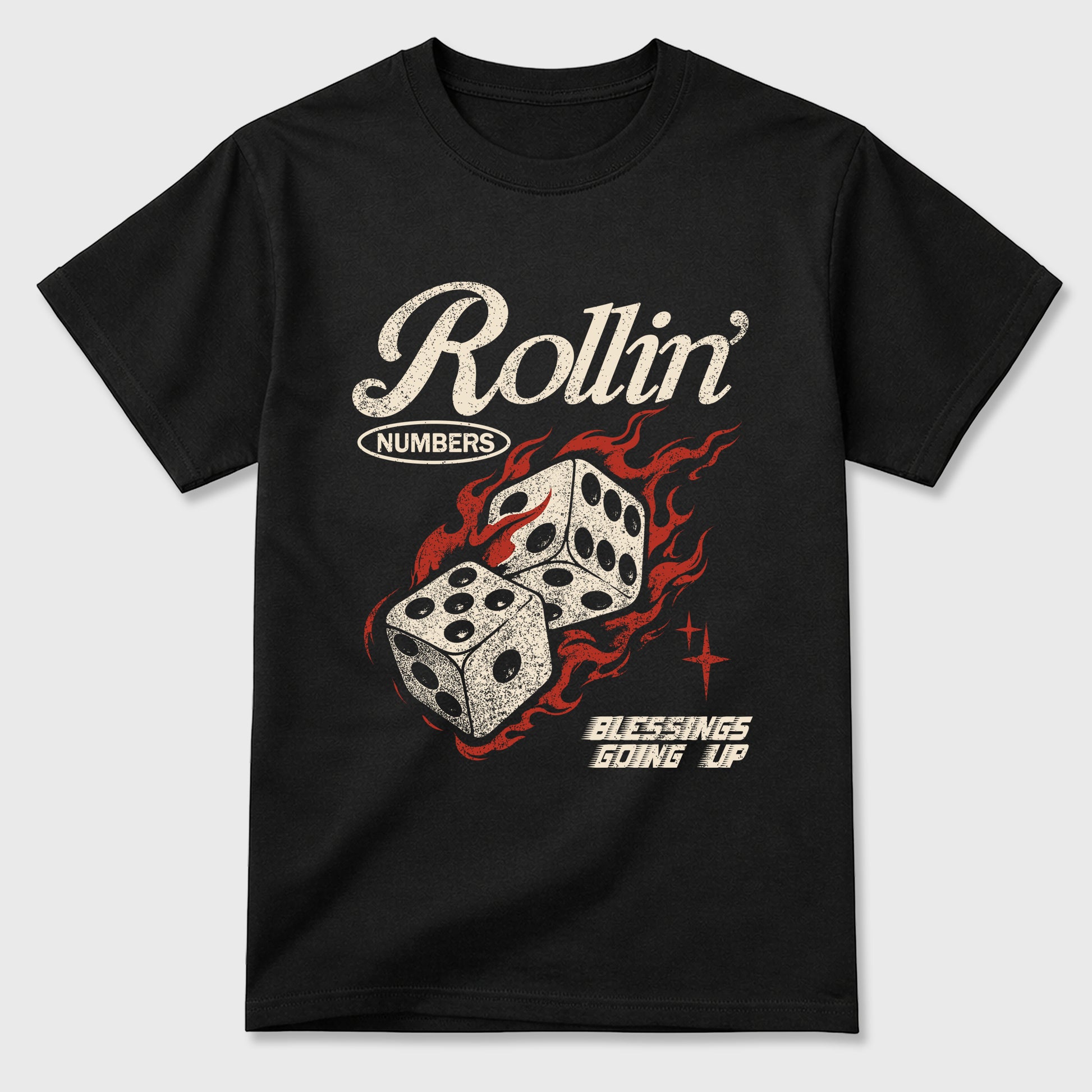 Sneaker match tees – Sneaker Tees To Match Air Jordan 4 Brick After Brick Shoes – Rollin Numbers Tee Black 2
