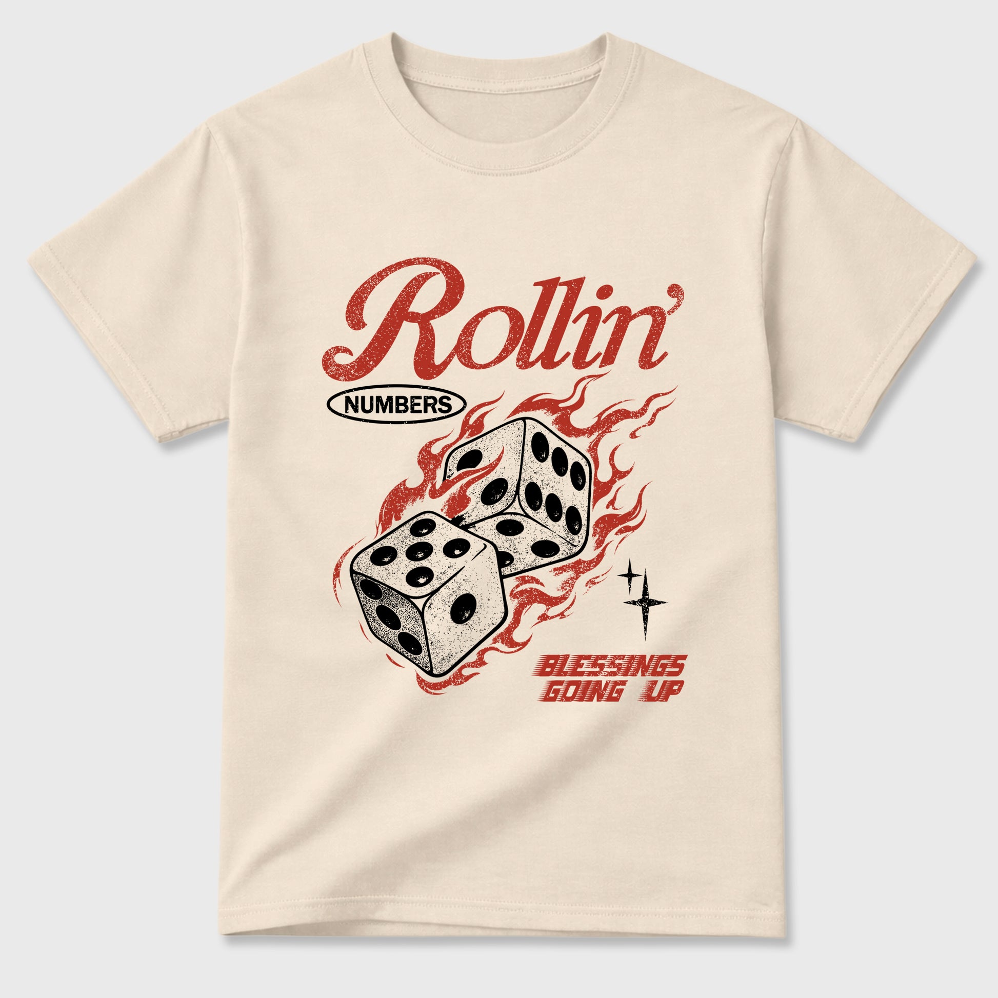 Sneaker match tees – Sneaker Tees To Match Air Jordan 4 Brick After Brick Shoes – Rollin Numbers Tee Natural 2