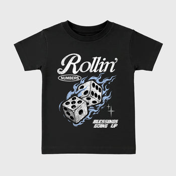Sneaker match tees – Sneaker Tees To Match Air Jordan 5 White Metallic Shoes – Rollin Numbers Kids T-Shirt Black 2