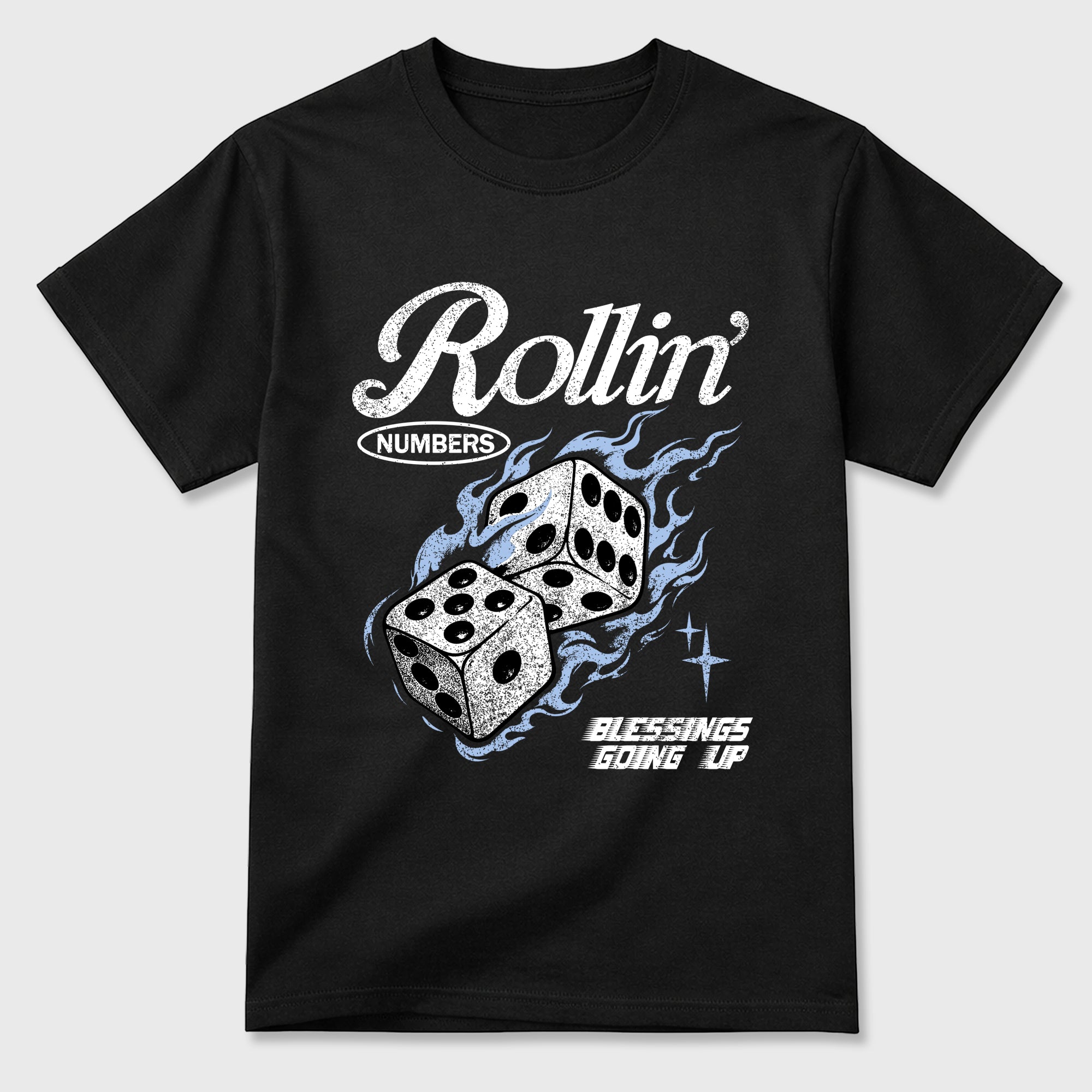 Rollin Numbers Graphic T-Shirt featuring original streetwear artwork designed to match the Air Jordan 6 Black and White. Black 2 Graphic T-Shirt.