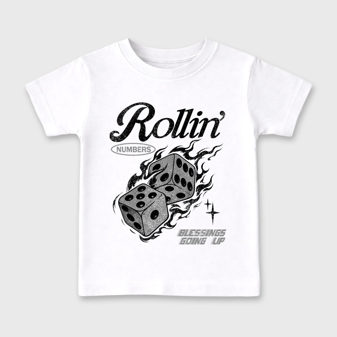 Sneaker match tees – Sneaker Tees To Match Air Jordan 6 Cap and Gown Shoes – Rollin Numbers Kids T-Shirt White 2