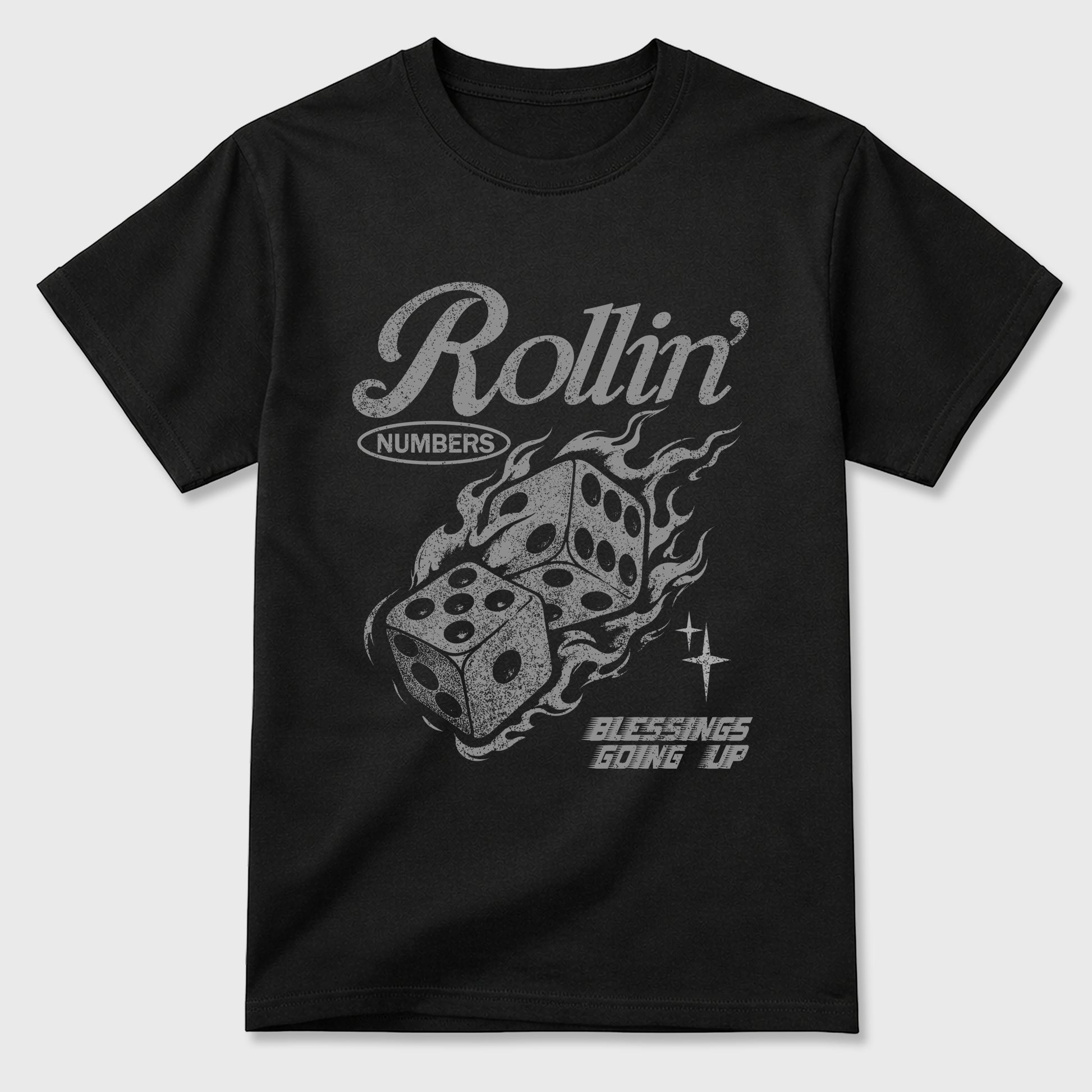 Sneaker match tees – Sneaker Tees To Match Air Jordan 6 Cap and Gown Shoes – Rollin Numbers Tee Black 2