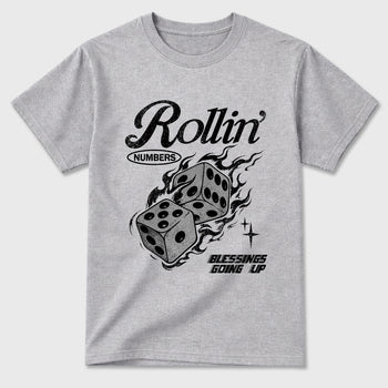 Sneaker match tees – Sneaker Tees To Match Air Jordan 6 Cap and Gown Shoes – Rollin Numbers Tee Heather Grey 2