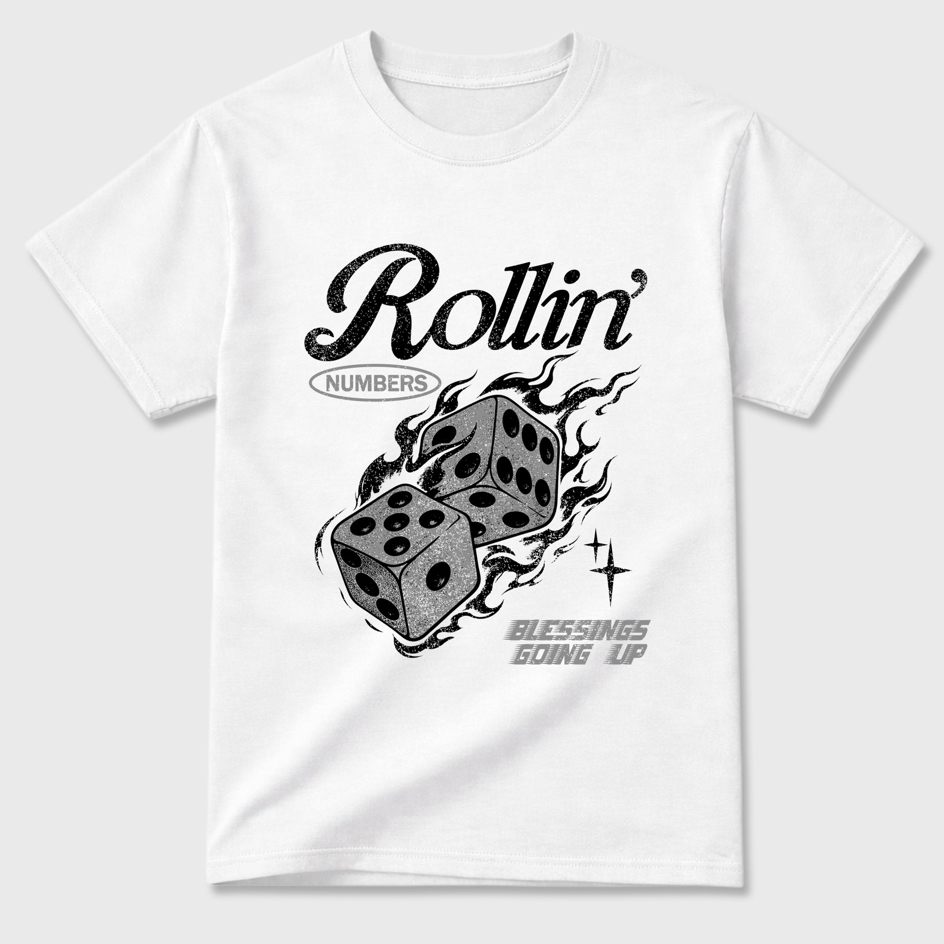 Sneaker match tees – Sneaker Tees To Match Air Jordan 6 Cap and Gown Shoes – Rollin Numbers Tee White 2