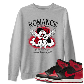 1s '85 Bred shirts to match jordans Romance Is Not Dead best t shirts to wear with jordans AJ1 Retro High OG '85 Bred match shoes to clothes SNRT Sneaker Tees unisex cotton Heather Grey 1 shirts