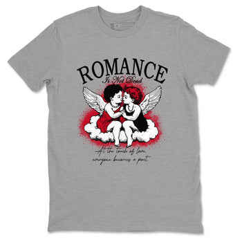 1s '85 Bred shirts to match jordans Romance Is Not Dead best t shirts to wear with jordans AJ1 Retro High OG '85 Bred match shoes to clothes SNRT Sneaker Tees unisex cotton Heather Grey 2 shirts