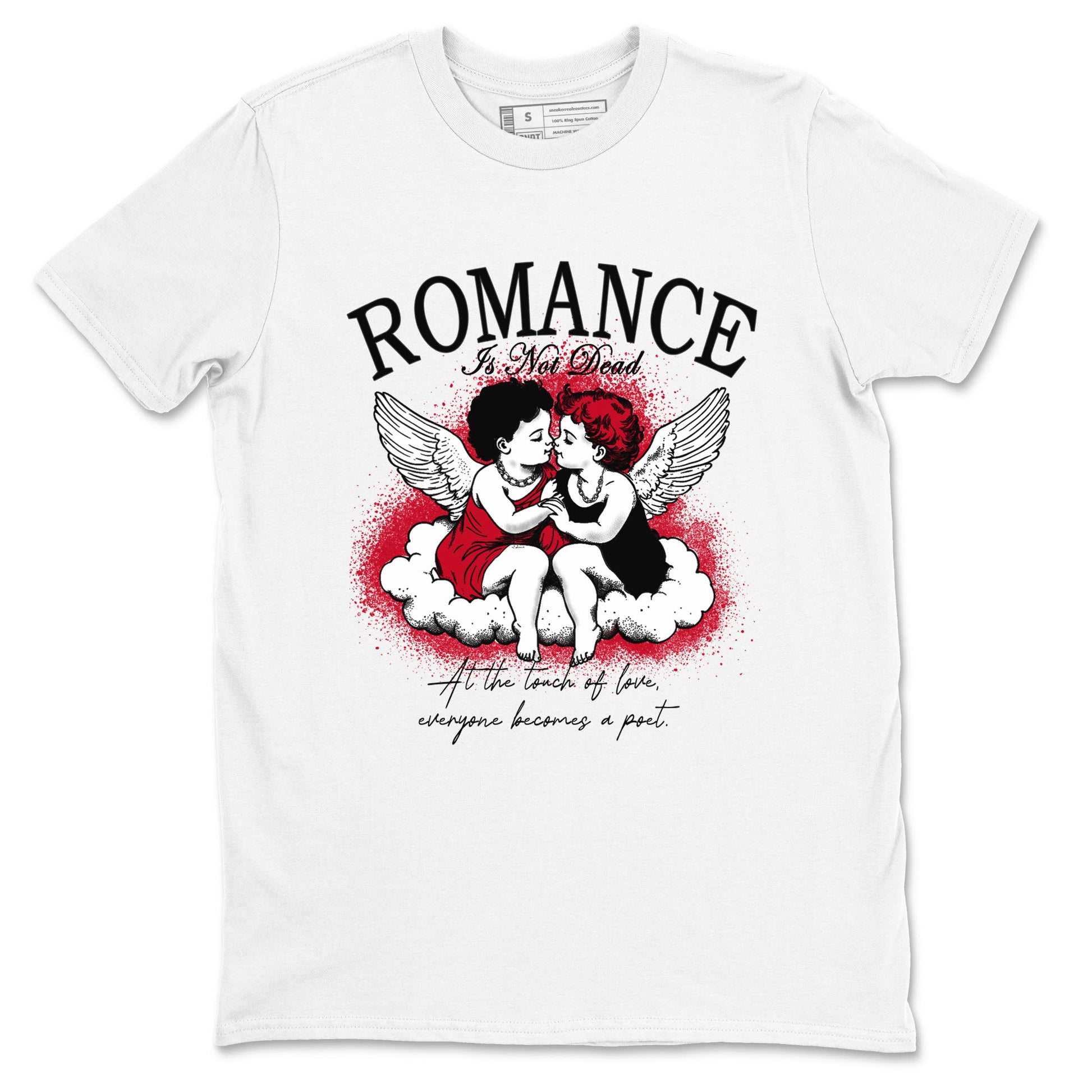 1s '85 Bred shirts to match jordans Romance Is Not Dead best t shirts to wear with jordans AJ1 Retro High OG '85 Bred match shoes to clothes SNRT Sneaker Tees unisex cotton White 2 shirts