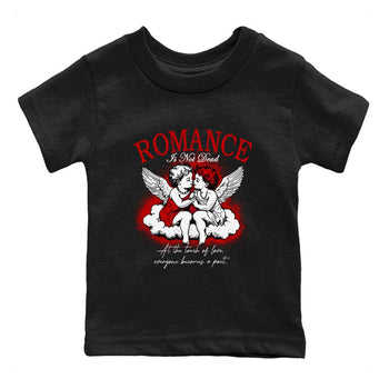 1s Black Toe Reimagined shirts to match jordans Romance Is Not Dead best t shirts to wear with jordans AJ1 High OG Black Toe Reimagined match shoes to clothes SNRT Sneaker Tees Youth Baby Black 2 tee