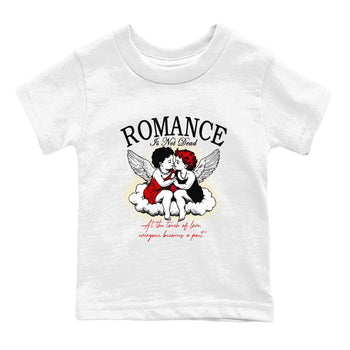 1s Black Toe Reimagined shirts to match jordans Romance Is Not Dead best t shirts to wear with jordans AJ1 High OG Black Toe Reimagined match shoes to clothes SNRT Sneaker Tees Youth Baby White 2 tee
