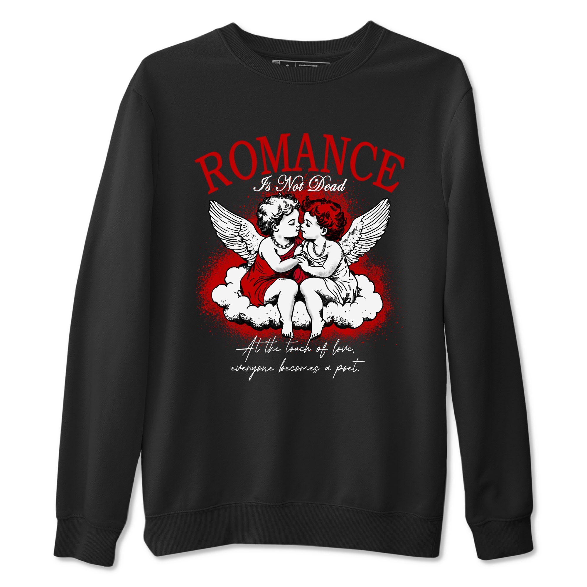 1s Black Toe Reimagined shirts to match jordans Romance Is Not Dead best t shirts to wear with jordans AJ1 High OG Black Toe Reimagined match shoes to clothes SNRT Sneaker Tees unisex cotton Black 2 shirts