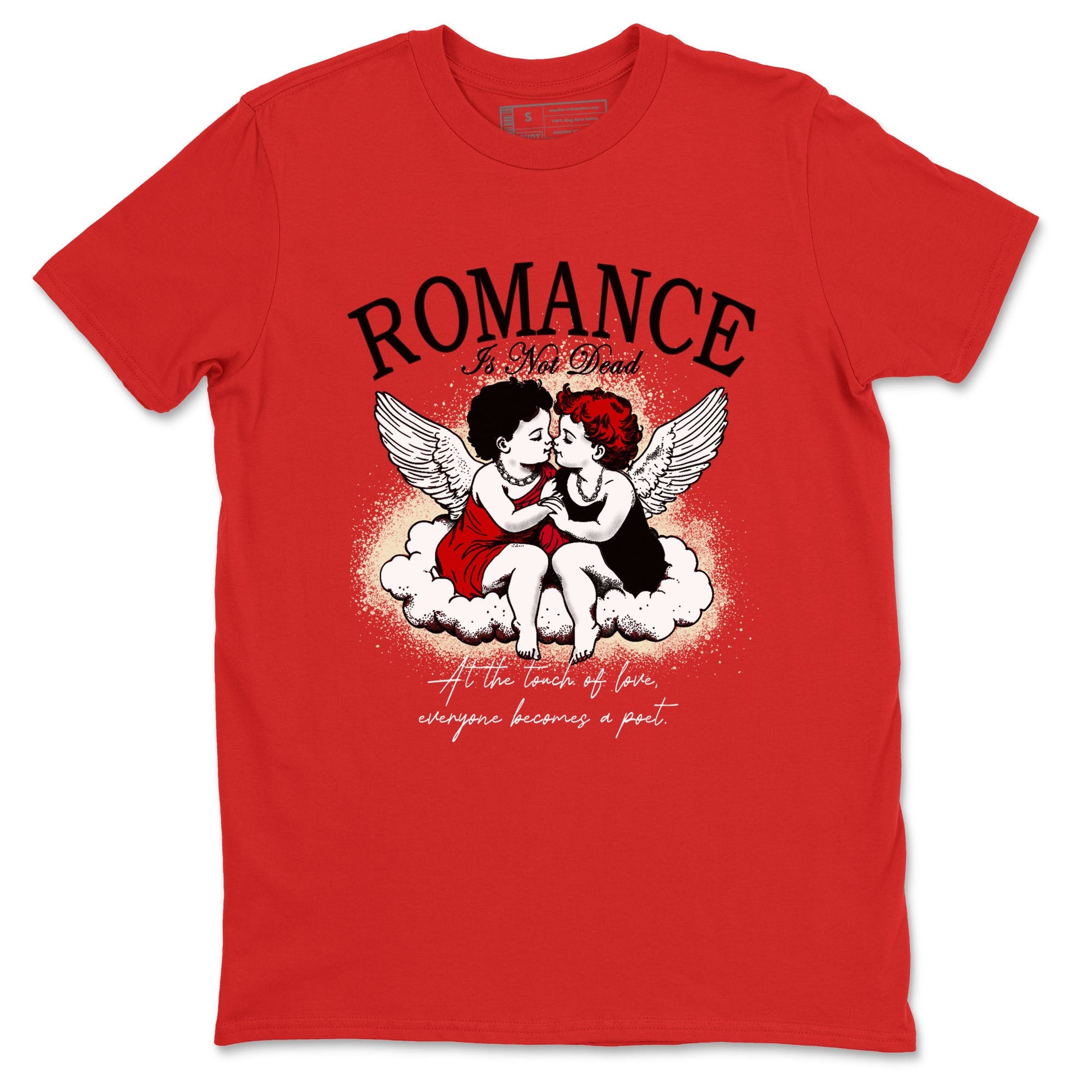 1s Black Toe Reimagined shirts to match jordans Romance Is Not Dead best t shirts to wear with jordans AJ1 High OG Black Toe Reimagined match shoes to clothes SNRT Sneaker Tees unisex cotton Red 2 shirts