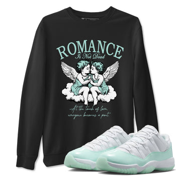 Romance Is Not Dead sneaker match t-shirt styled to complete your fit with the Air Jordan 11 Igloo sneakers, shown in Black 1.
