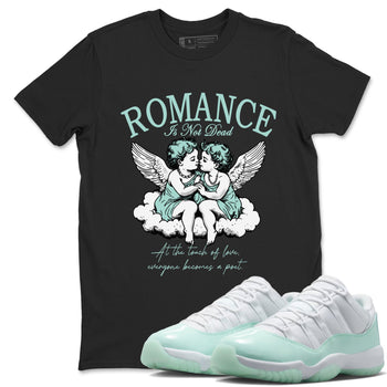 Romance Is Not Dead sneaker match t-shirt styled to complete your fit with the Air Jordan 11 Igloo sneakers, shown in Black 1.