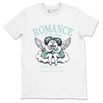 Romance Is Not Dead sneaker match t-shirt styled to complete your fit with the Air Jordan 11 Igloo sneakers, shown in White 2.