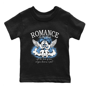 11s Legend Blue shirts to match jordans Romance Is Not Dead best t shirts to wear with jordans Air Jordan 11 Retro Legend Blue match shoes to clothes SNRT Sneaker Tees Youth Baby Black 2 tee