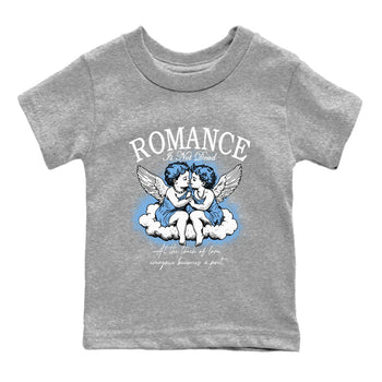 11s Legend Blue shirts to match jordans Romance Is Not Dead best t shirts to wear with jordans Air Jordan 11 Retro Legend Blue match shoes to clothes SNRT Sneaker Tees Youth Baby Heather Grey 2 tee