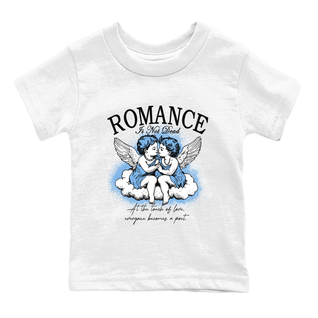 11s Legend Blue shirts to match jordans Romance Is Not Dead best t shirts to wear with jordans Air Jordan 11 Retro Legend Blue match shoes to clothes SNRT Sneaker Tees Youth Baby White 2 tee