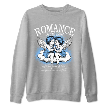 11s Legend Blue shirts to match jordans Romance Is Not Dead best t shirts to wear with jordans Air Jordan 11 Retro Legend Blue match shoes to clothes SNRT Sneaker Tees unisex cotton Heather Grey 2 shirts