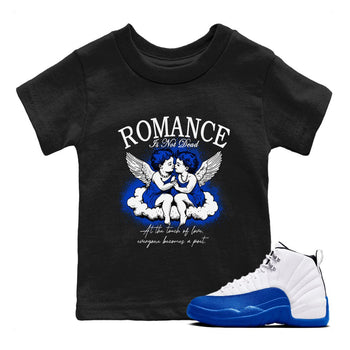 12s Blueberry shirts to match jordans Romance Is Not Dead best t shirts to wear with jordans Air Jordan 12 Retro Blueberry match shoes to clothes SNRT Sneaker Tees Youth Baby Black 1 tee