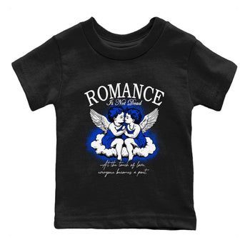 12s Blueberry shirts to match jordans Romance Is Not Dead best t shirts to wear with jordans Air Jordan 12 Retro Blueberry match shoes to clothes SNRT Sneaker Tees Youth Baby Black 2 tee
