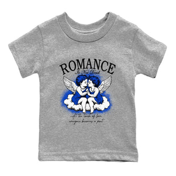 12s Blueberry shirts to match jordans Romance Is Not Dead best t shirts to wear with jordans Air Jordan 12 Retro Blueberry match shoes to clothes SNRT Sneaker Tees Youth Baby Heather Grey 2 tee