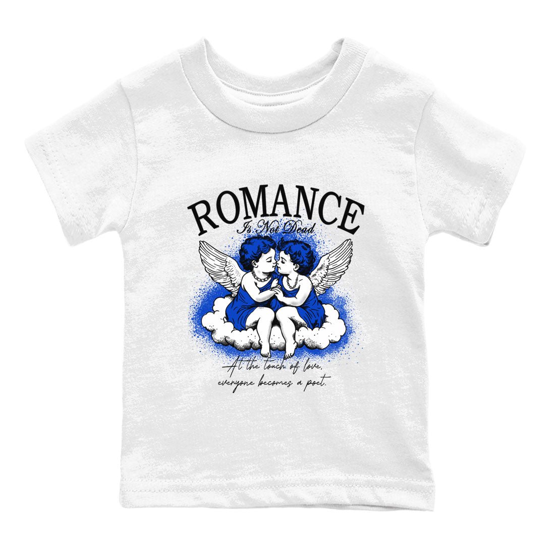 12s Blueberry shirts to match jordans Romance Is Not Dead best t shirts to wear with jordans Air Jordan 12 Retro Blueberry match shoes to clothes SNRT Sneaker Tees Youth Baby White 2 tee