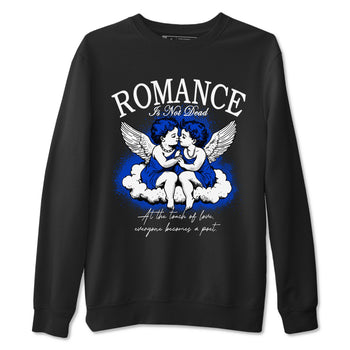 12s Blueberry shirts to match jordans Romance Is Not Dead best t shirts to wear with jordans Air Jordan 12 Retro Blueberry match shoes to clothes SNRT Sneaker Tees unisex cotton Black 2 shirts