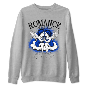 12s Blueberry shirts to match jordans Romance Is Not Dead best t shirts to wear with jordans Air Jordan 12 Retro Blueberry match shoes to clothes SNRT Sneaker Tees unisex cotton Heather Grey 2 shirts