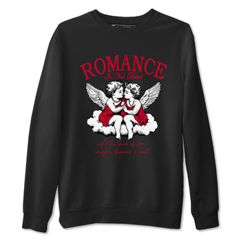 12s Flu Game shirts to match jordans Romance Is Not Dead best t shirts to wear with jordans Air Jordan 12 Retro Flu Black and Varsity Red match shoes to clothes SNRT Sneaker Tees unisex cotton Black 2 shirts