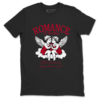 12s Flu Game shirts to match jordans Romance Is Not Dead best t shirts to wear with jordans Air Jordan 12 Retro Flu Black and Varsity Red match shoes to clothes SNRT Sneaker Tees unisex cotton Black 2 shirts