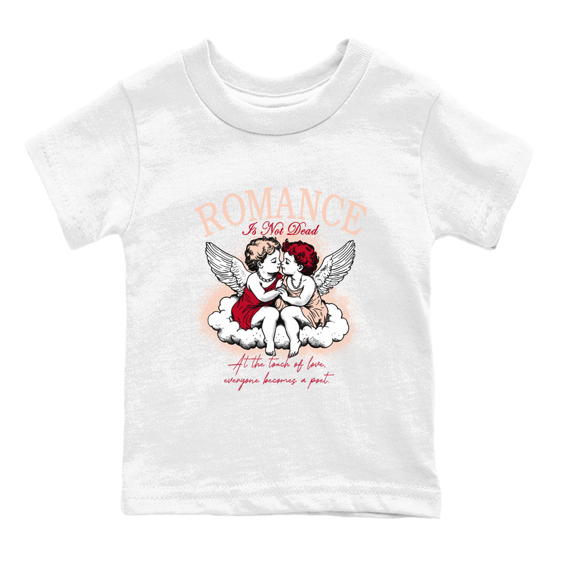 Air Jordan 3 Valentine's Day Graphic shirts Romance Is Not Dead Valentine Gift shirts Air Jordan 3 Washed Coral best t-shirts to wear with jordans SNRT Sneaker Tees Youth Baby White 2 tee