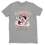 Air Jordan 3 Valentine's Day Graphic shirts Romance Is Not Dead Valentine Gift shirts Air Jordan 3 Washed Coral best t-shirts to wear with jordans SNRT Sneaker Tees unisex cotton Heather Grey 2 shirts